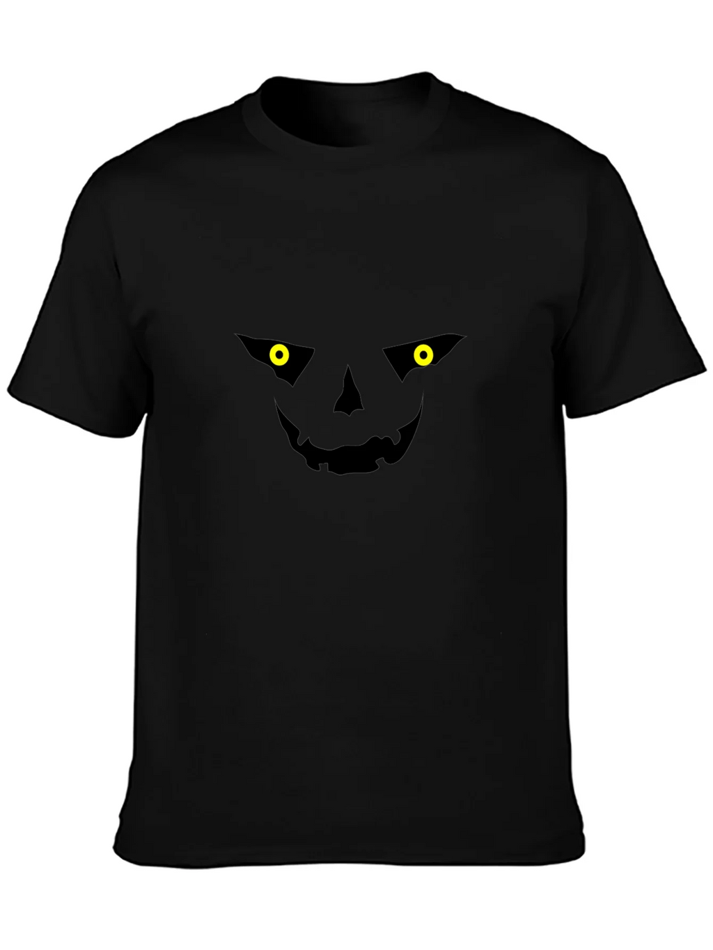 Spooky Jack-o-Lantern Face Black T-Shirt