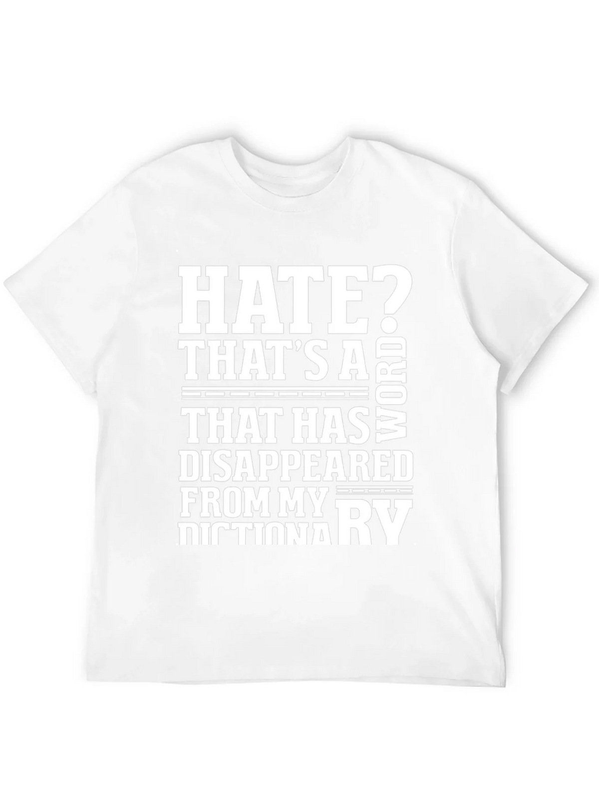 Hate? Not in My Dictionary Black Graphic Tee