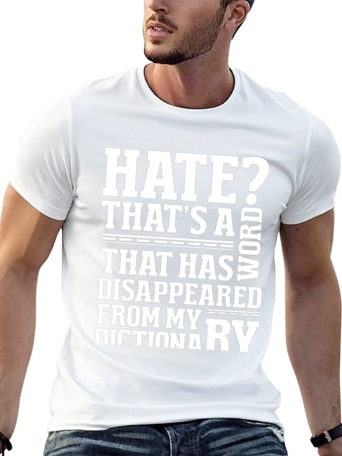 Hate? Not in My Dictionary Black Graphic Tee