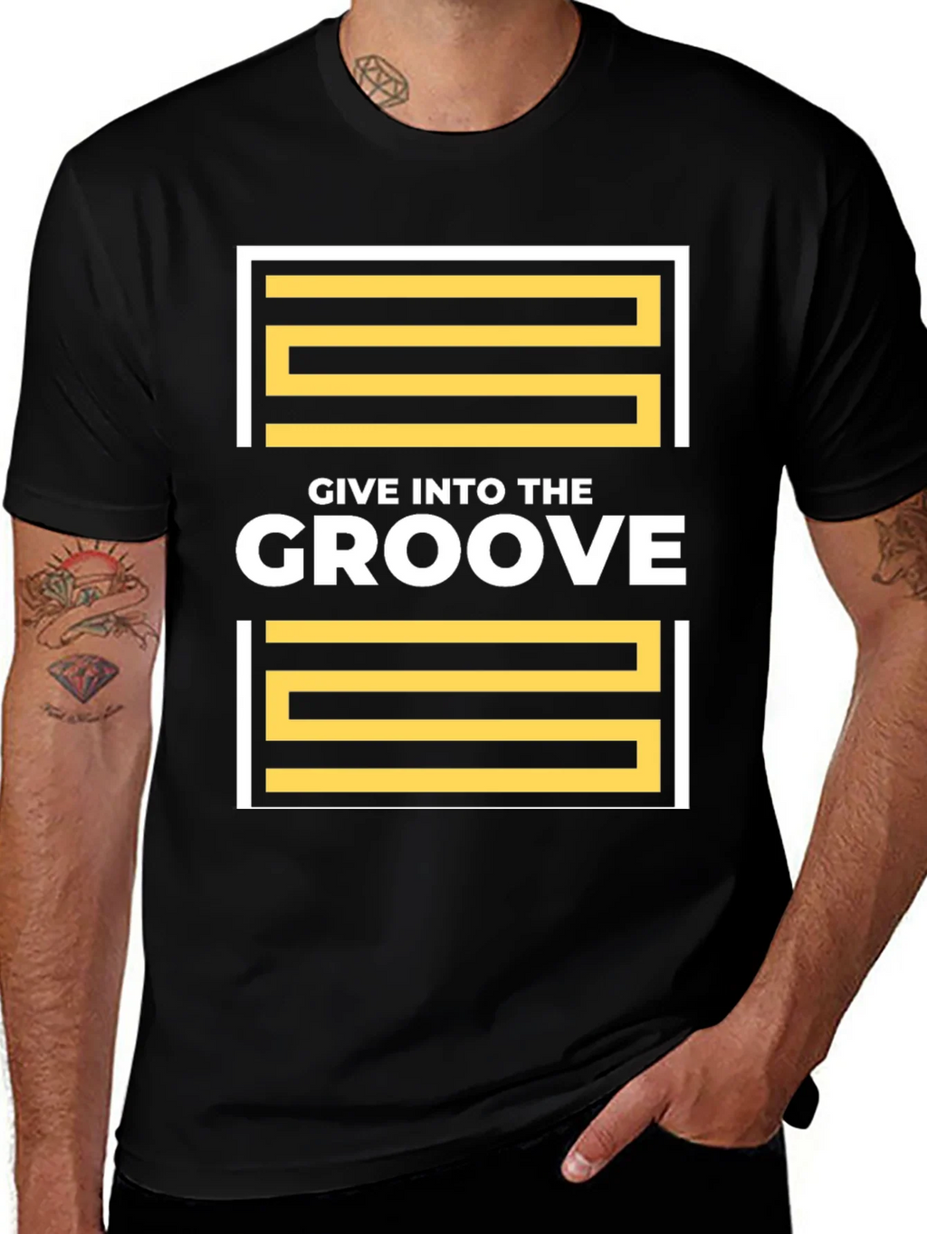 Give Into The Groove Black T-Shirt