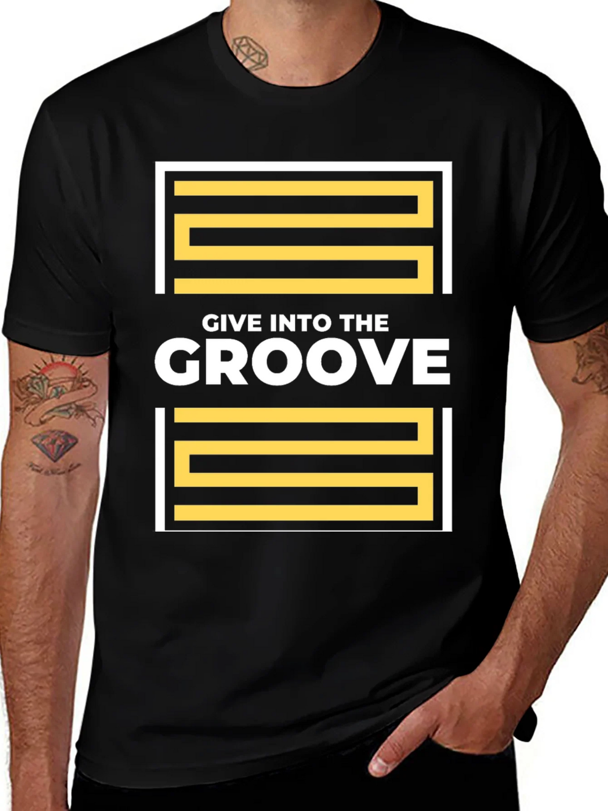 Give Into The Groove Black T-Shirt