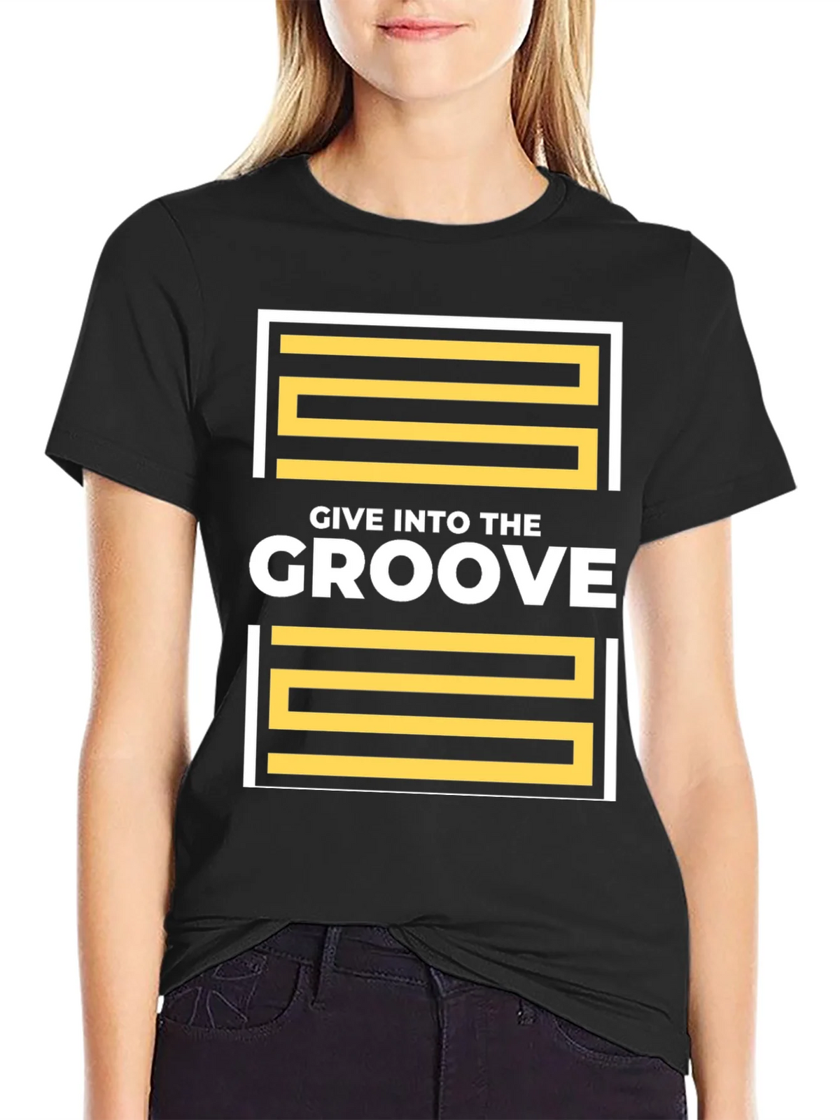 Give Into The Groove Black T-Shirt