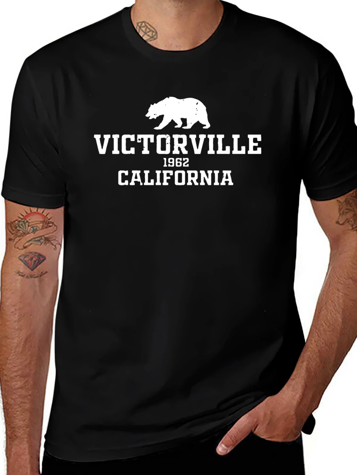 Victorville California Bear Graphic T-Shirt