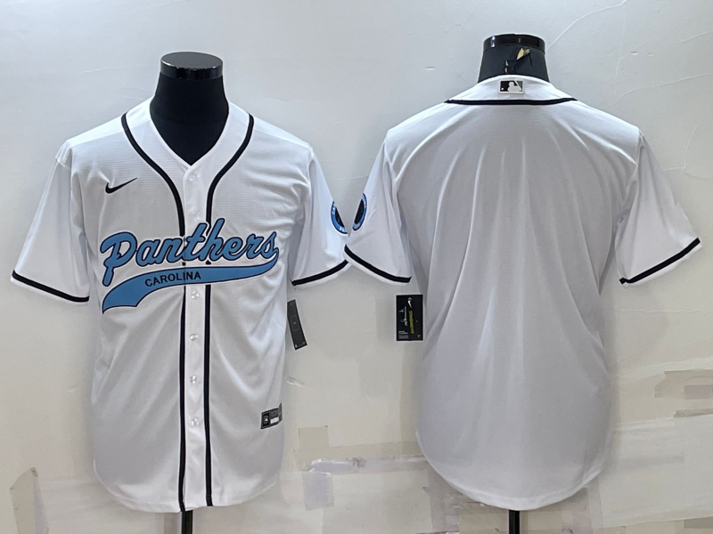 Men's Carolina Panthers White Blank Jersey1