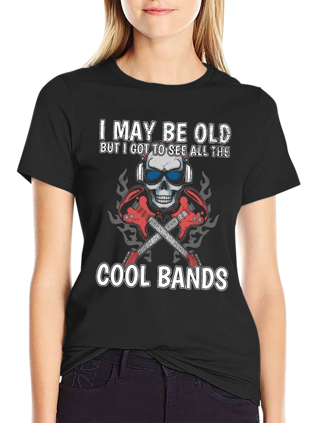 I May Be Old Cool Bands Graphic Tee