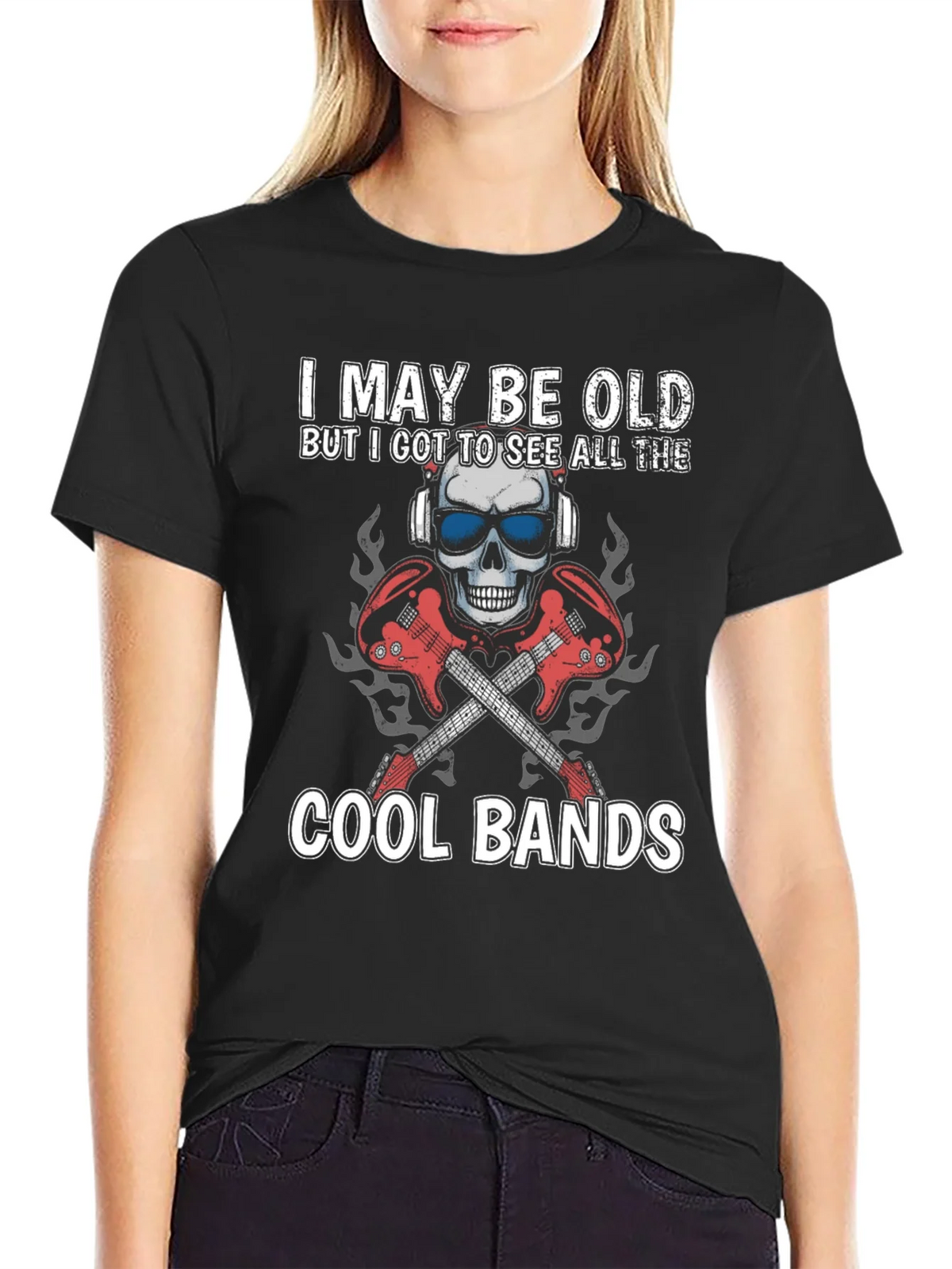 I May Be Old Cool Bands Graphic Tee