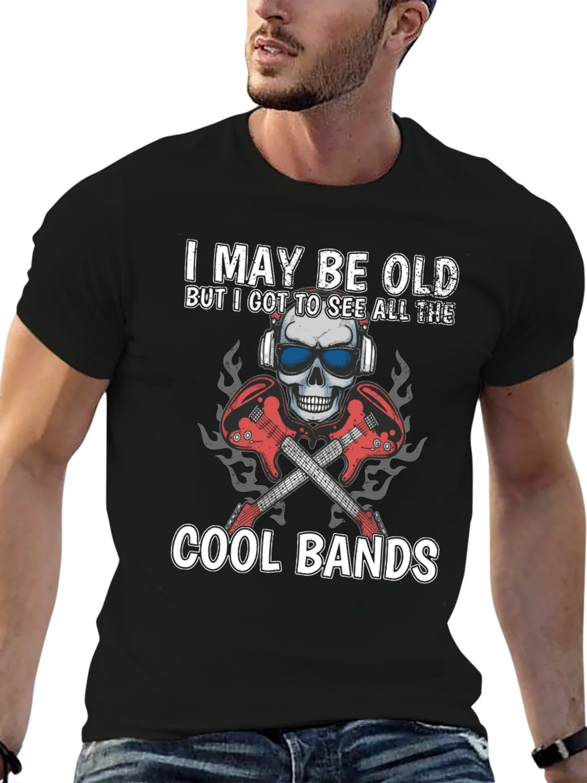 I May Be Old Cool Bands Graphic Tee