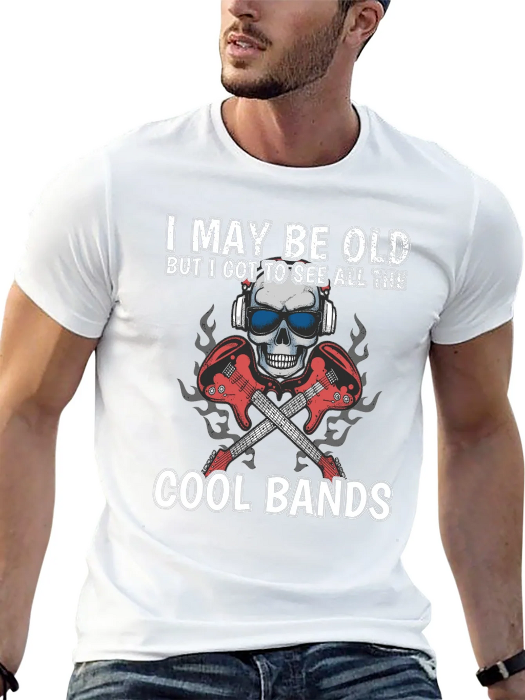 I May Be Old Cool Bands Graphic Tee