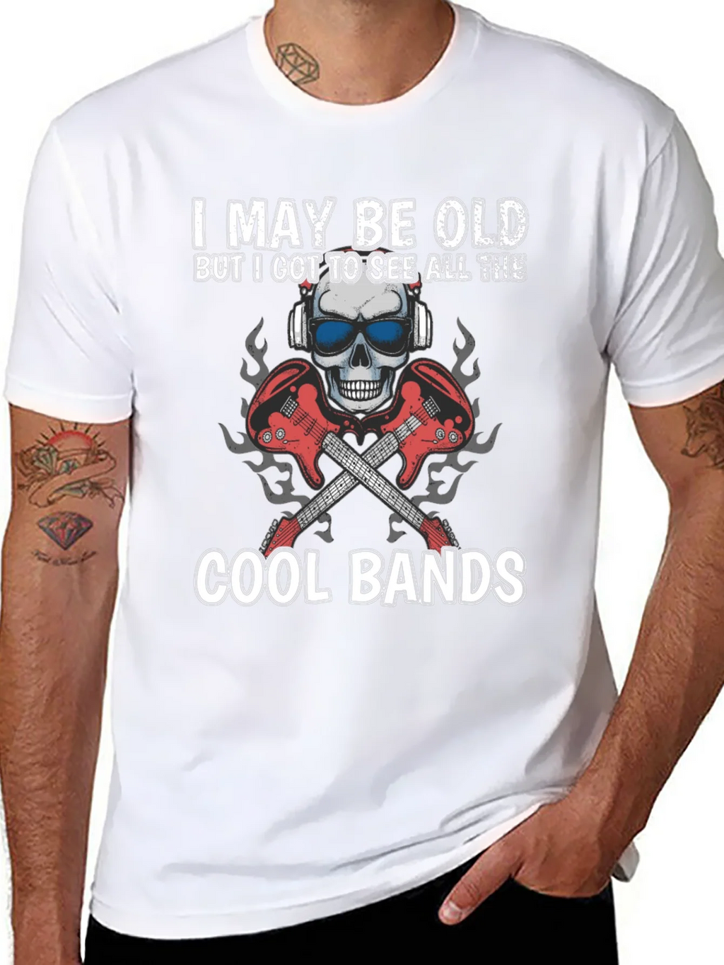 I May Be Old Cool Bands Graphic Tee