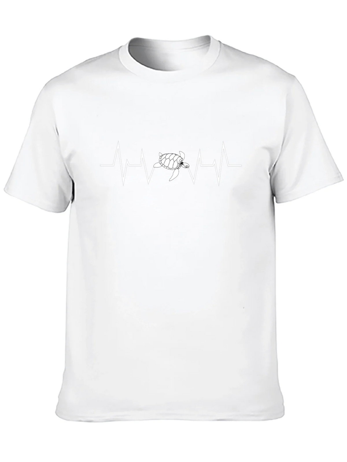 Turtle Heartbeat Graphic Tee - Eco-Friendly Style
