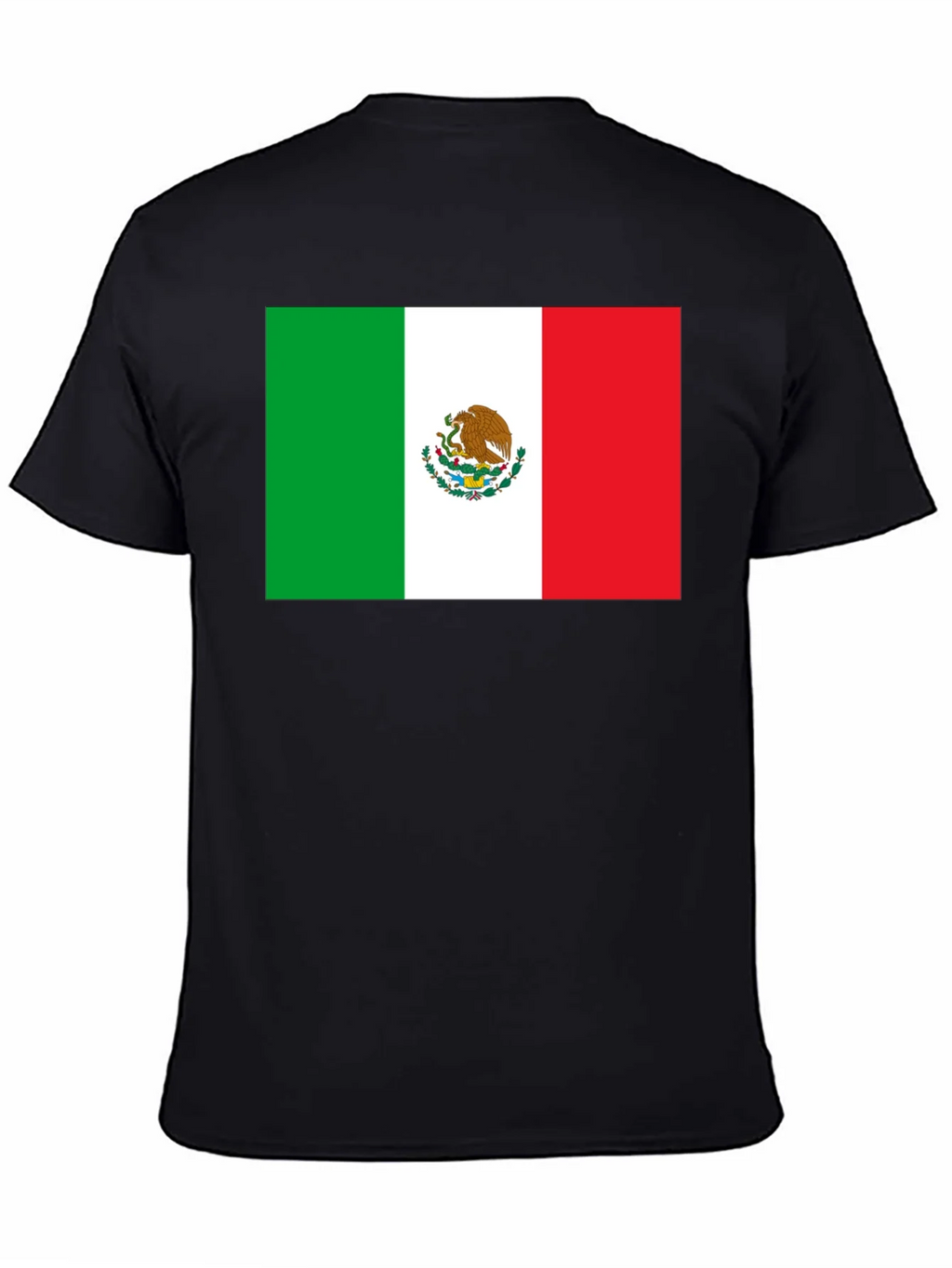 Mexican Flag Graphic Black T-Shirt