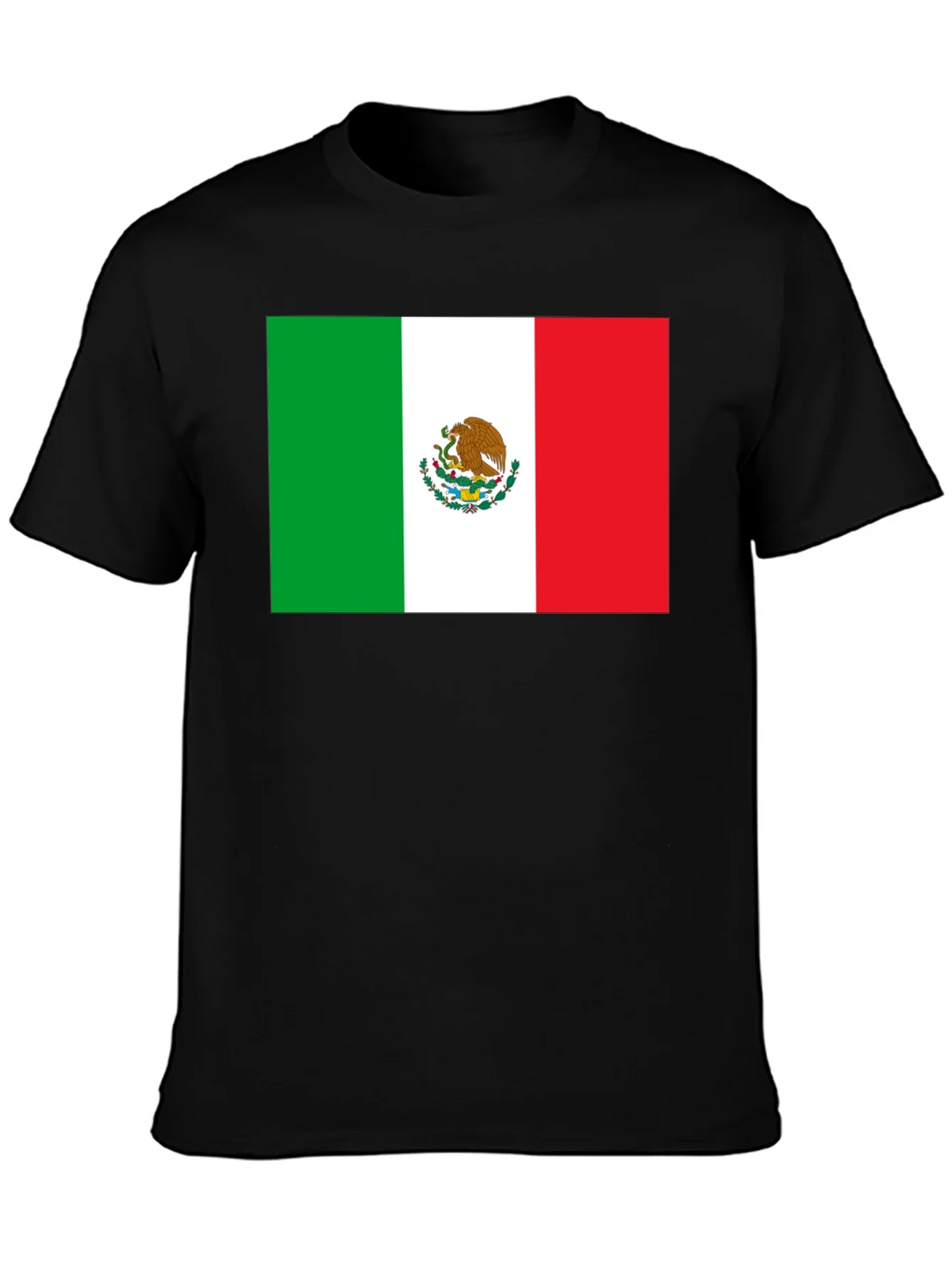 Mexican Flag Graphic Black T-Shirt