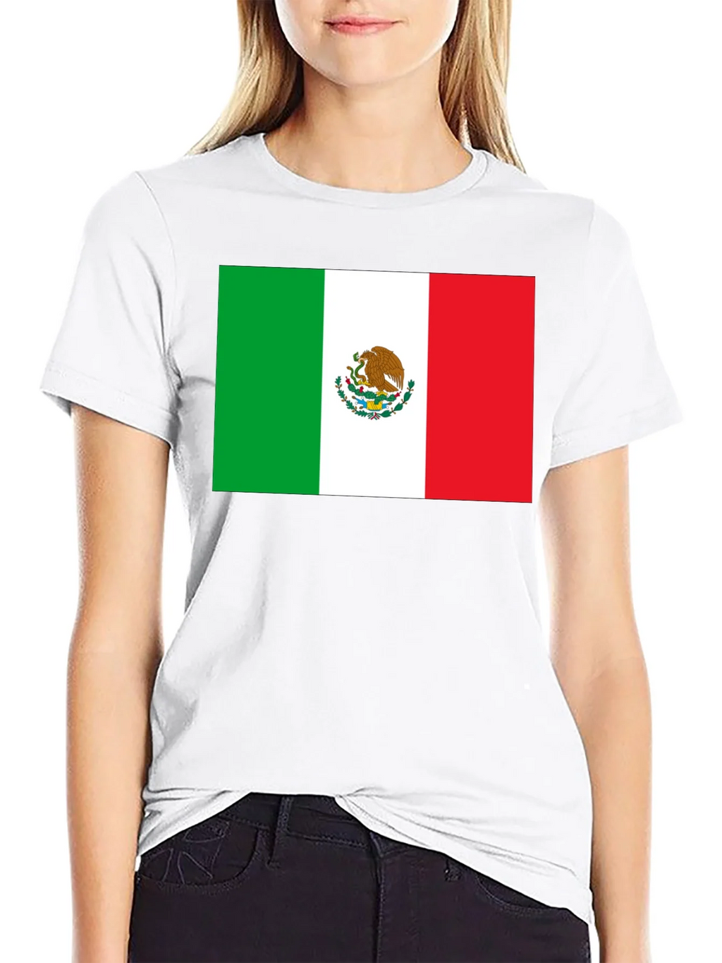 Mexican Flag Graphic Black T-Shirt