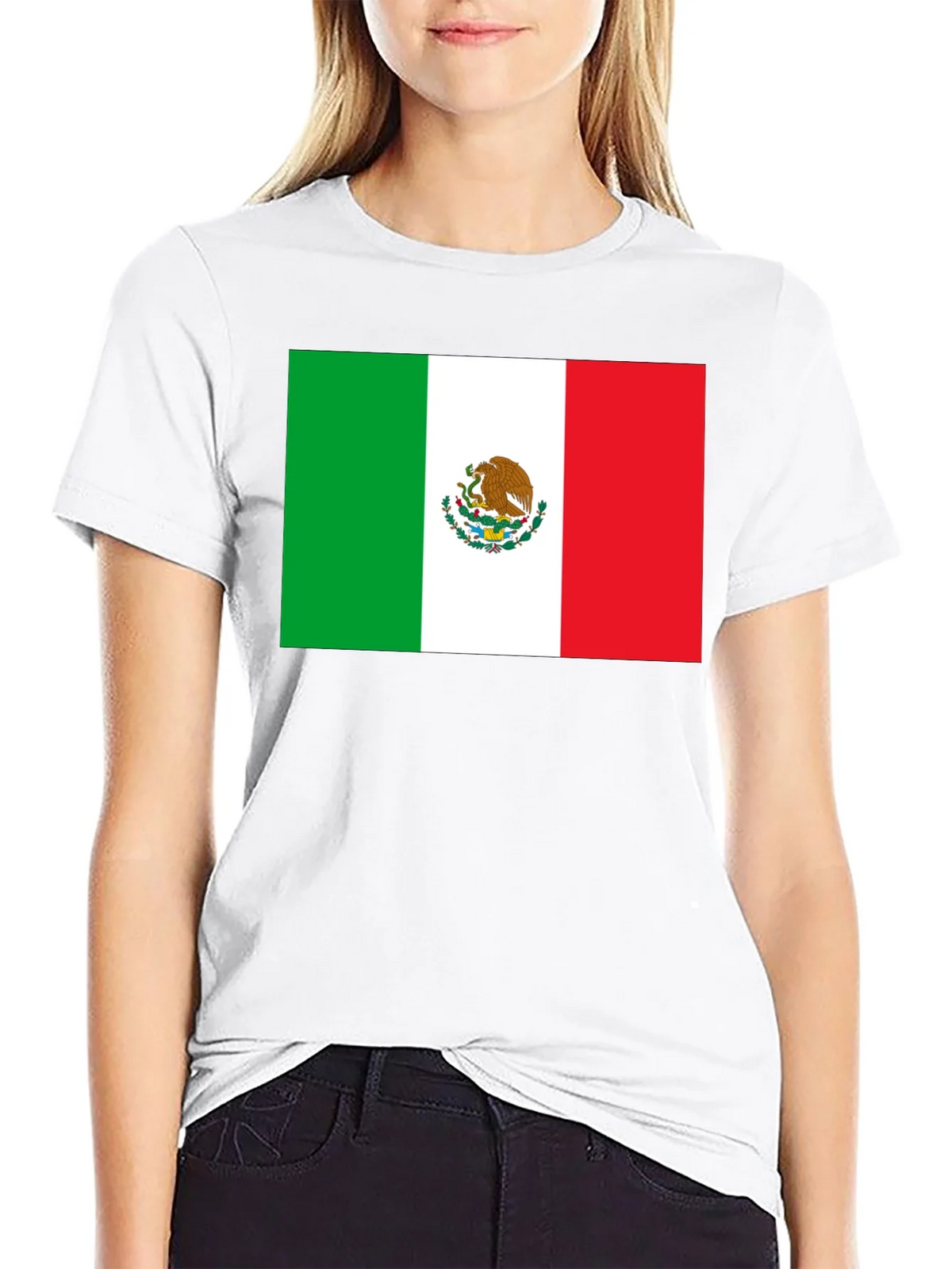 Mexican Flag Graphic Black T-Shirt