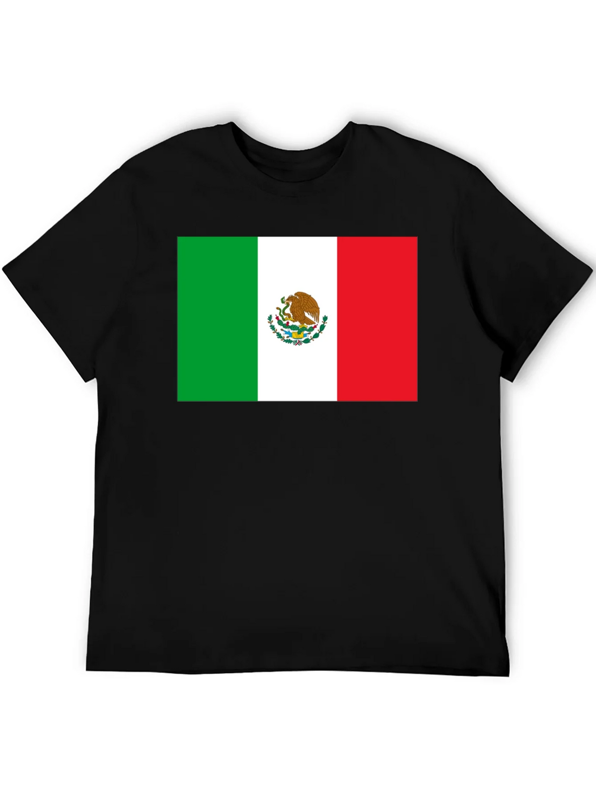 Mexican Flag Graphic Black T-Shirt