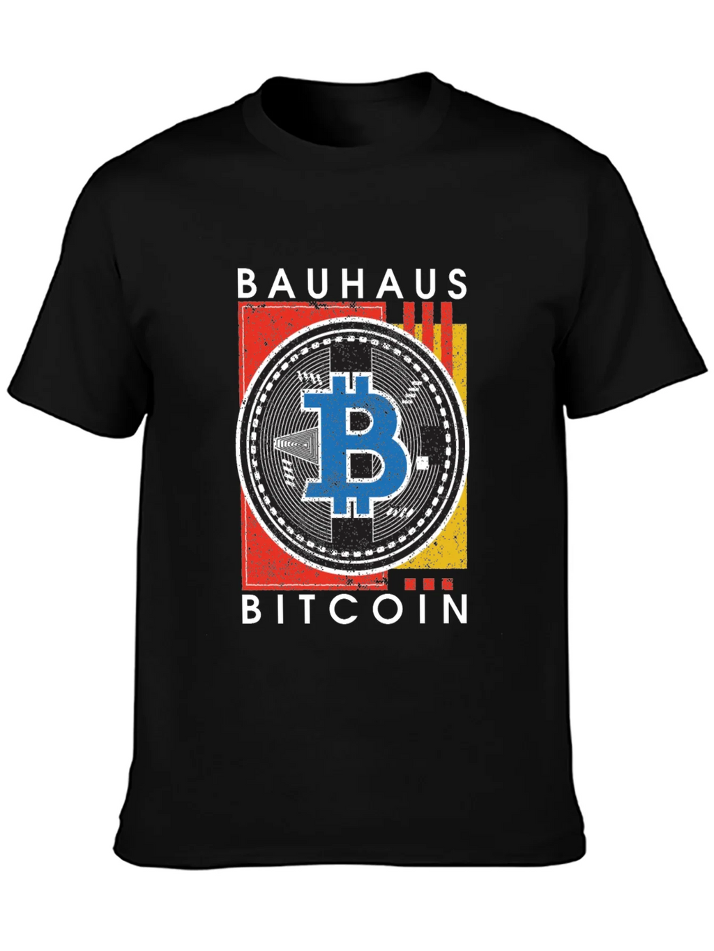 Bauhaus Bitcoin Graphic T-Shirt - Modern Crypto Tee