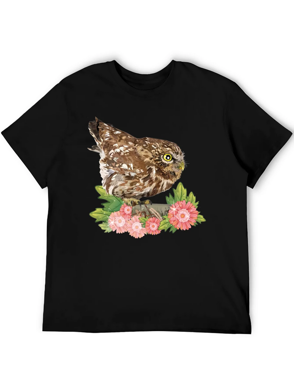 Owl & Floral Print Tee