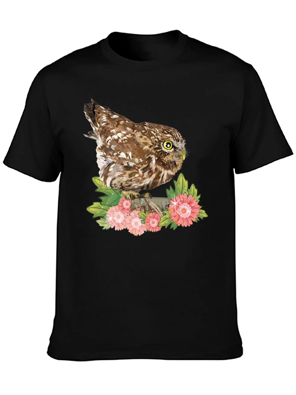 Owl & Floral Print Tee