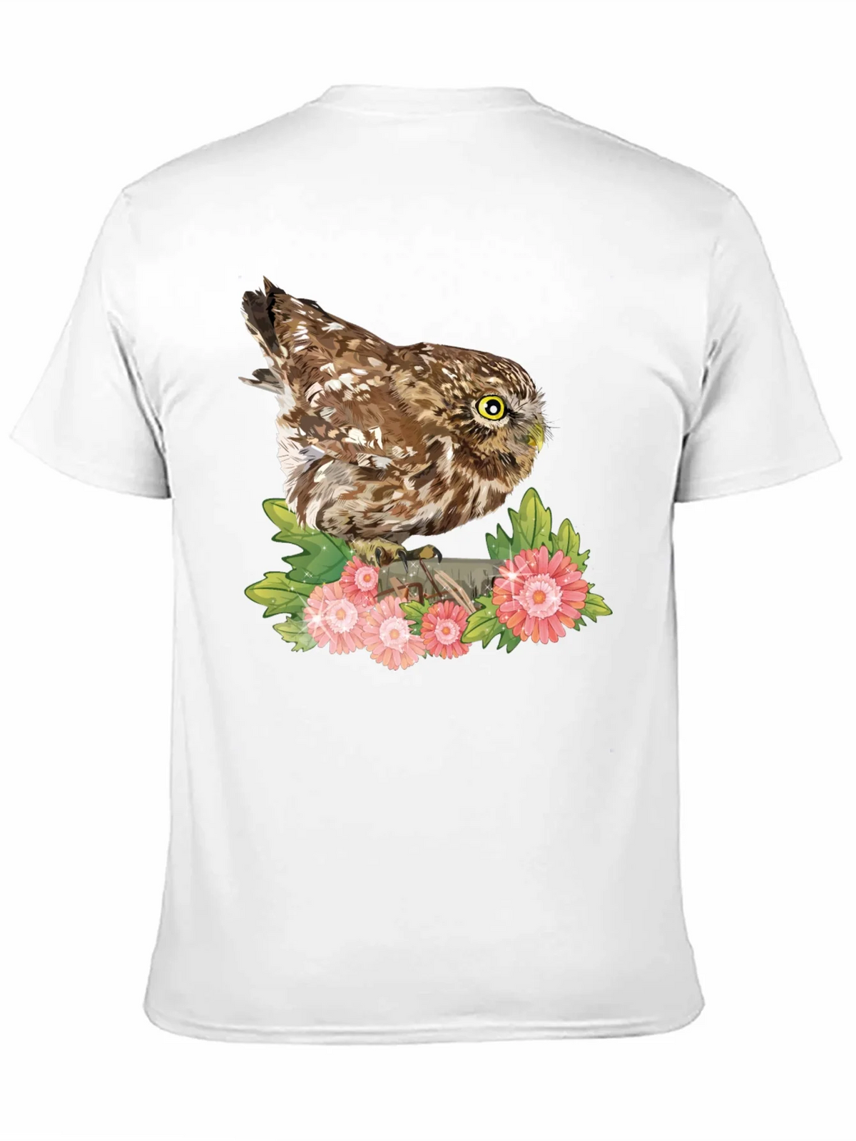 Owl & Floral Print Tee