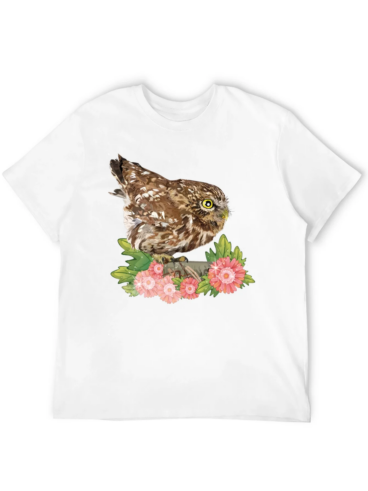 Owl & Floral Print Tee