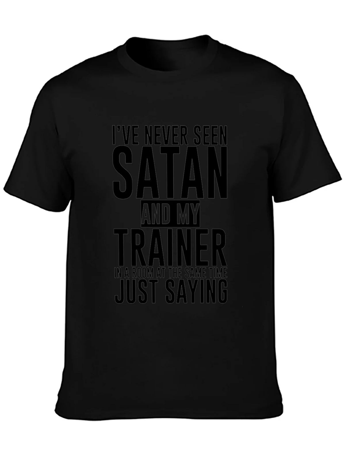 Satan Trainer Funny Black T-Shirt