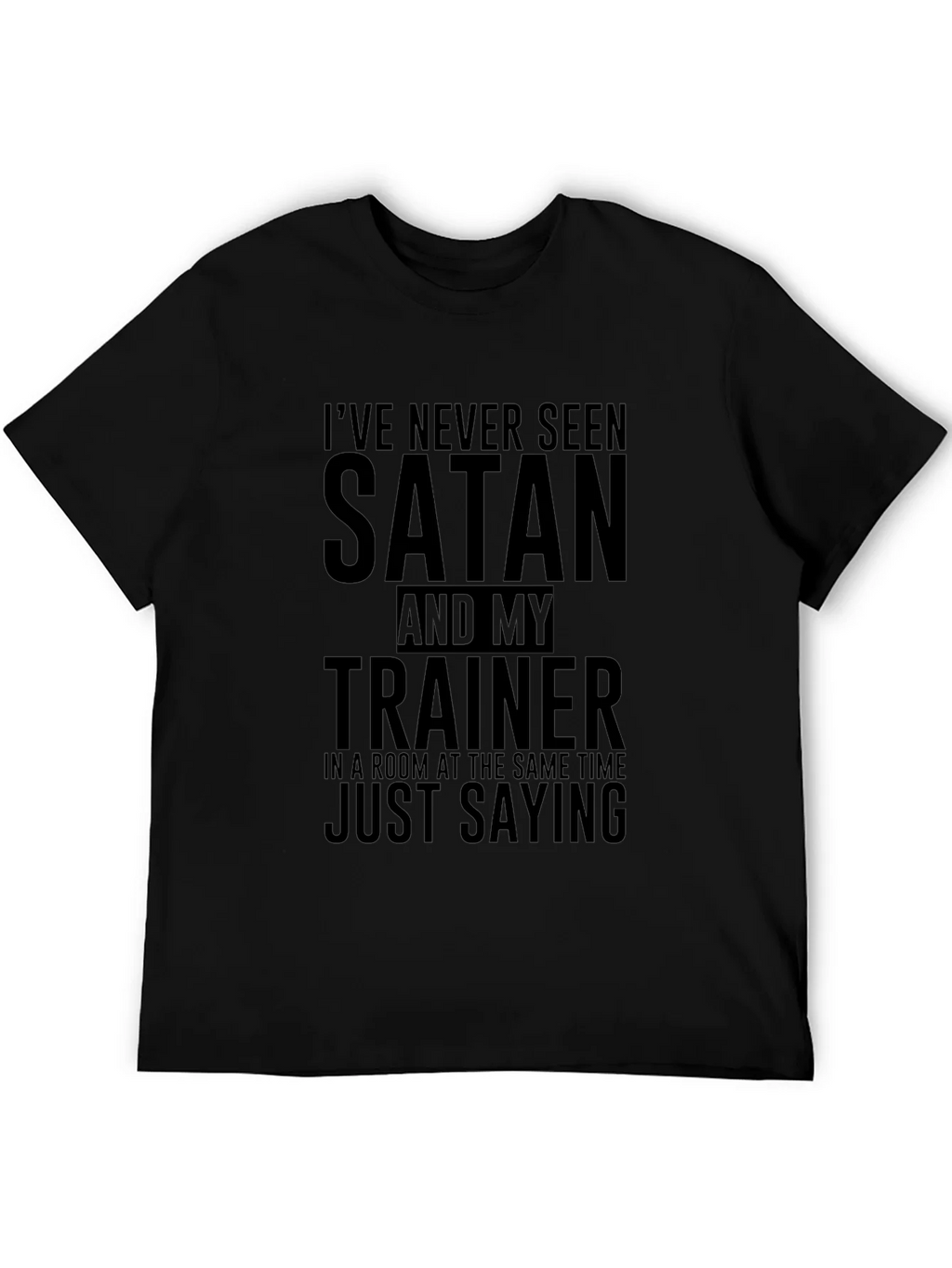 Satan Trainer Funny Black T-Shirt