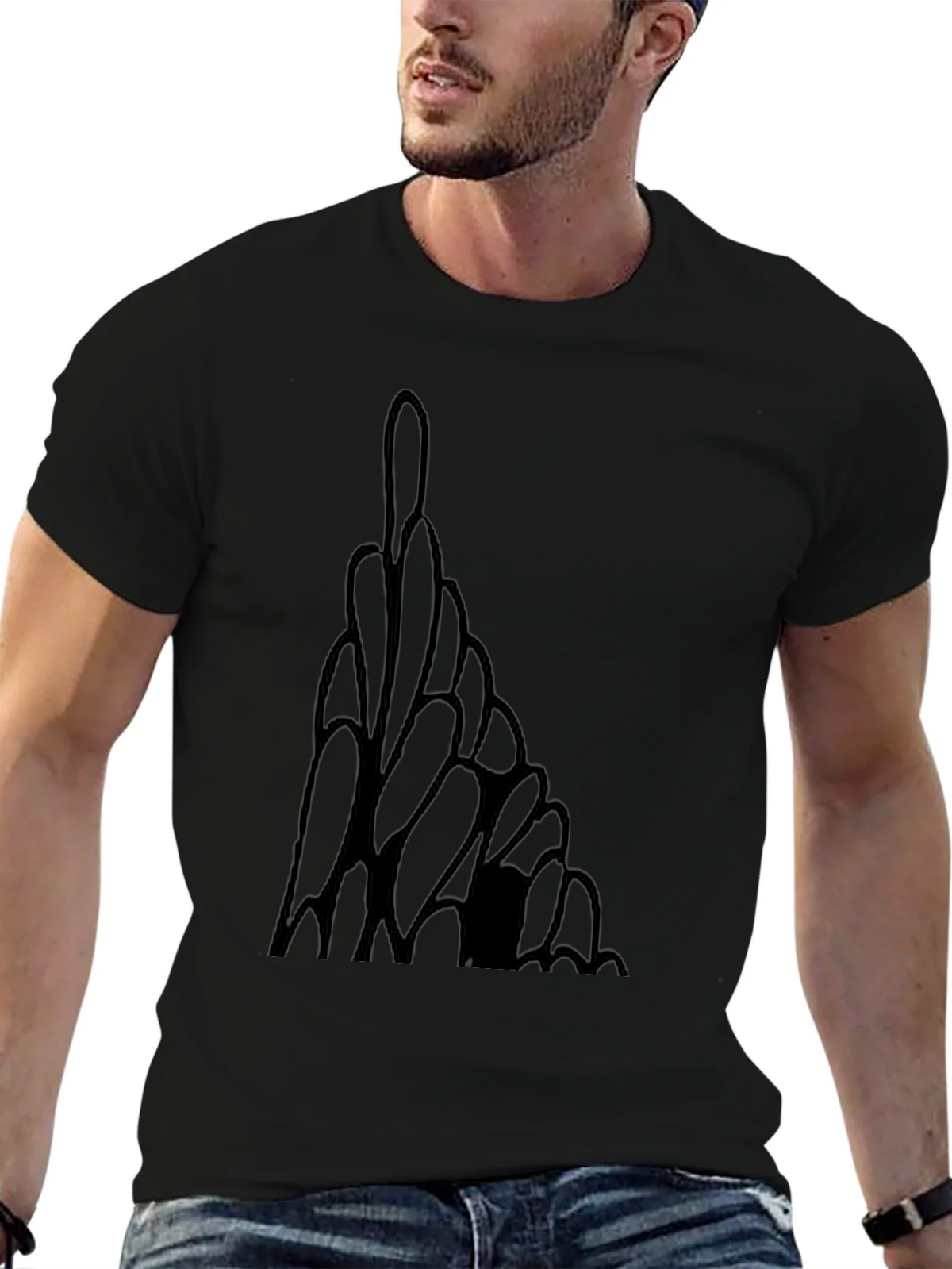 Modern Art Black Tee