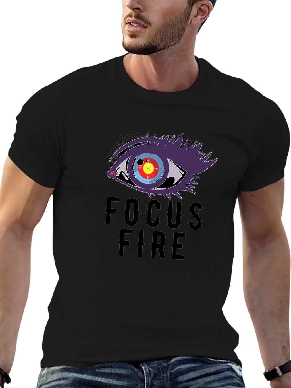Focus Fire Graphic Tee - Eye Target Design
