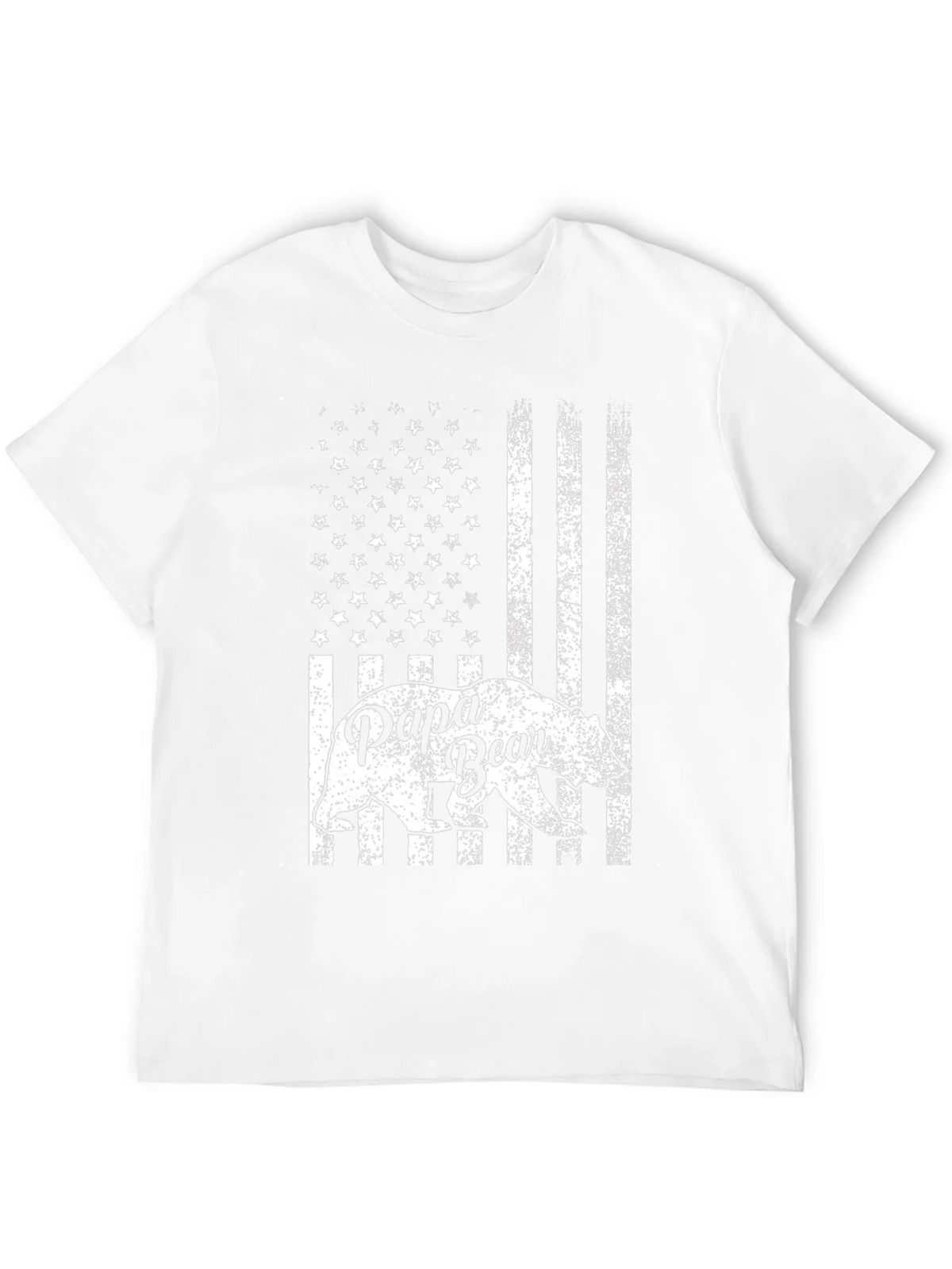 Papa Bear American Flag Graphic T-Shirt