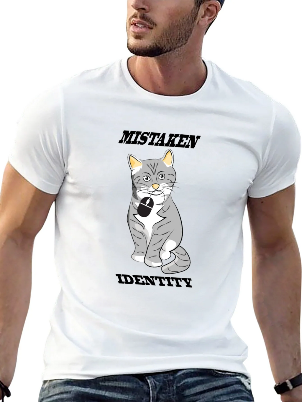 Mistaken Identity Cat T-Shirt Funny Graphic Tee