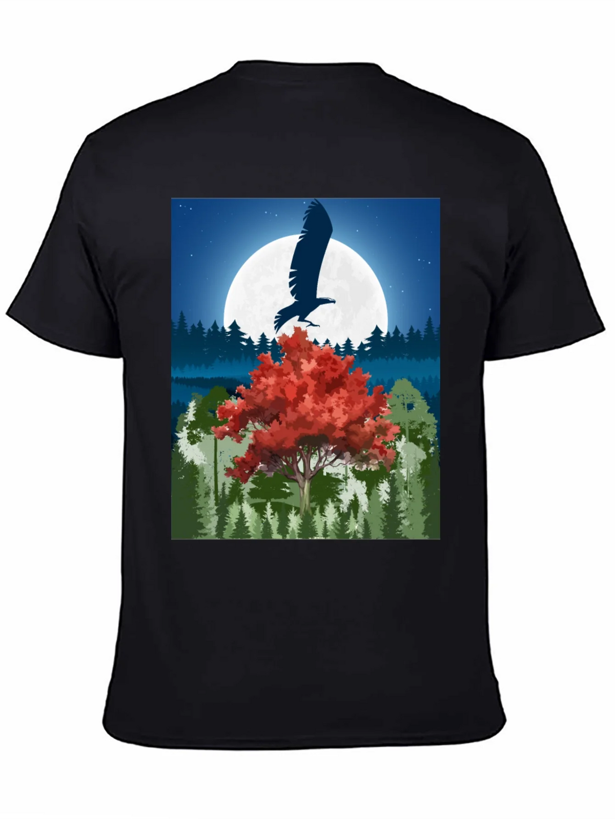 Eagle Moon Graphic Tee - Nature Inspired Design