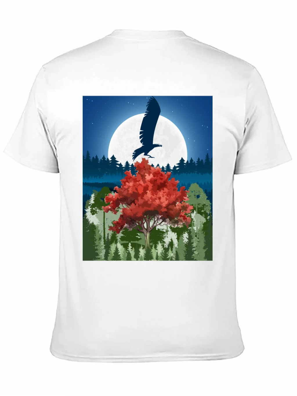 Eagle Moon Graphic Tee - Nature Inspired Design