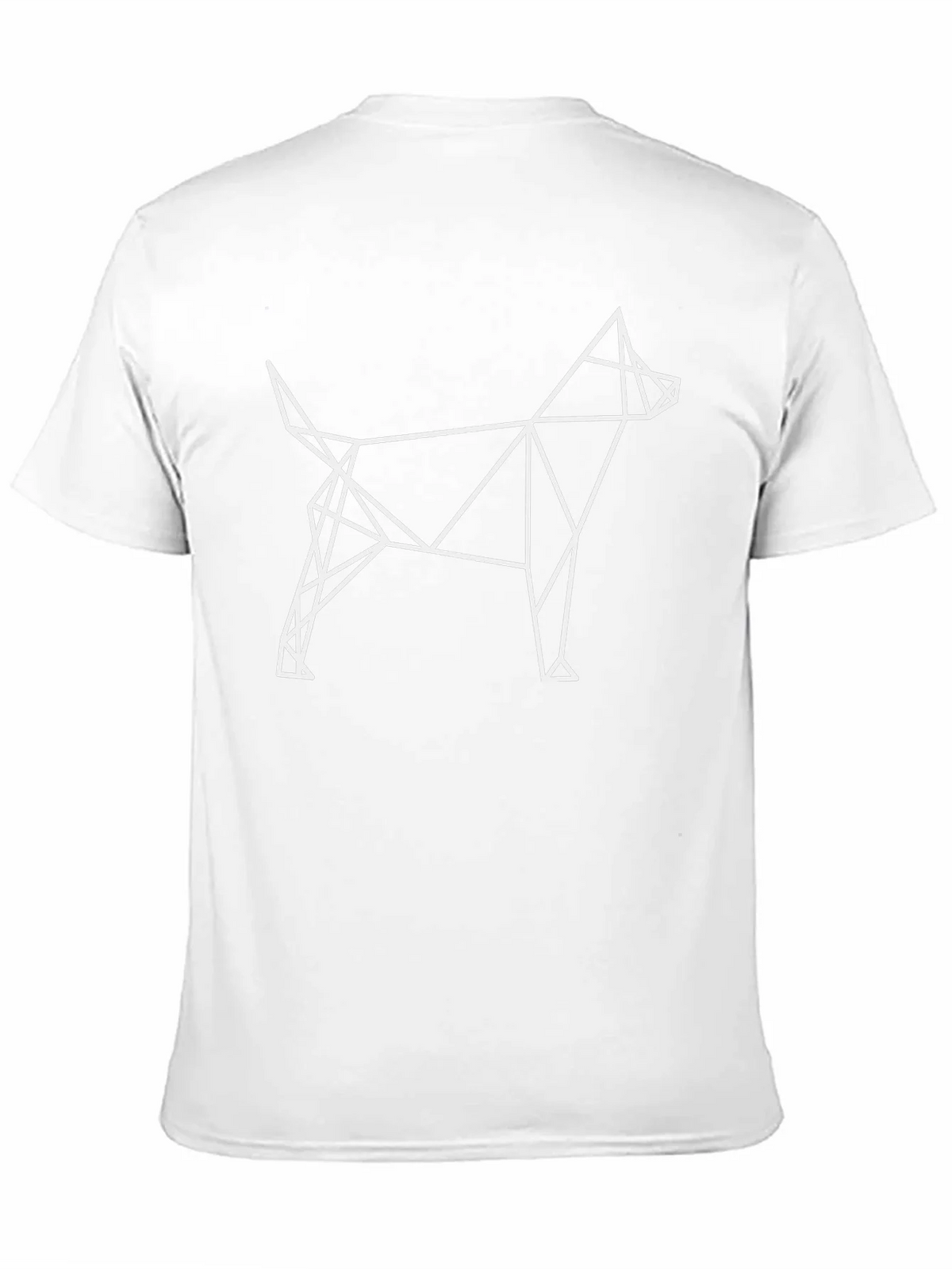 Geometric Dog Graphic Black T-Shirt