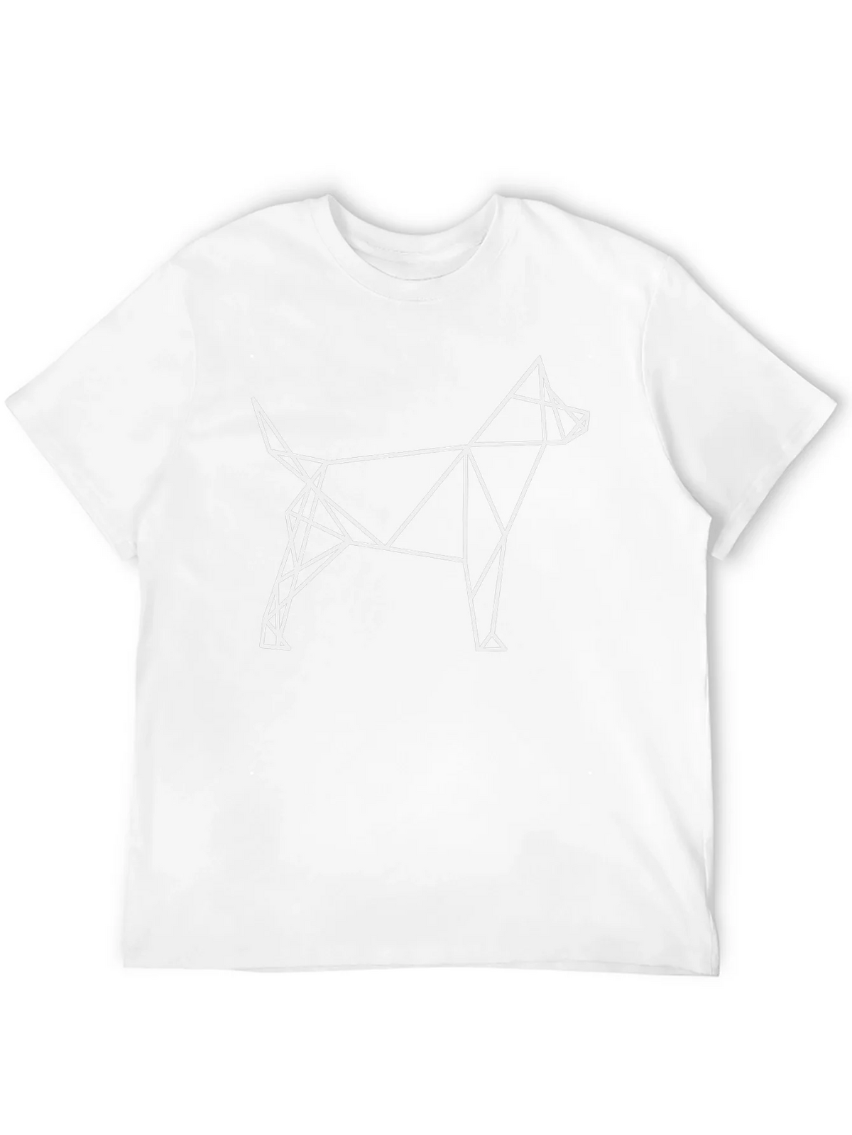 Geometric Dog Graphic Black T-Shirt