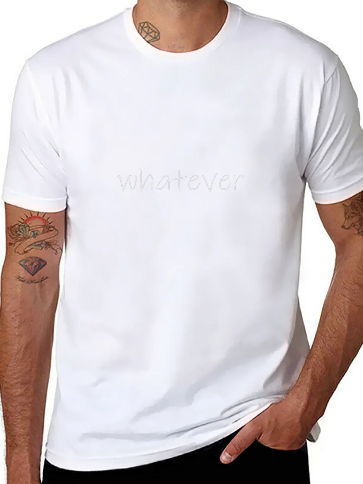Whatever Graphic Black T-Shirt