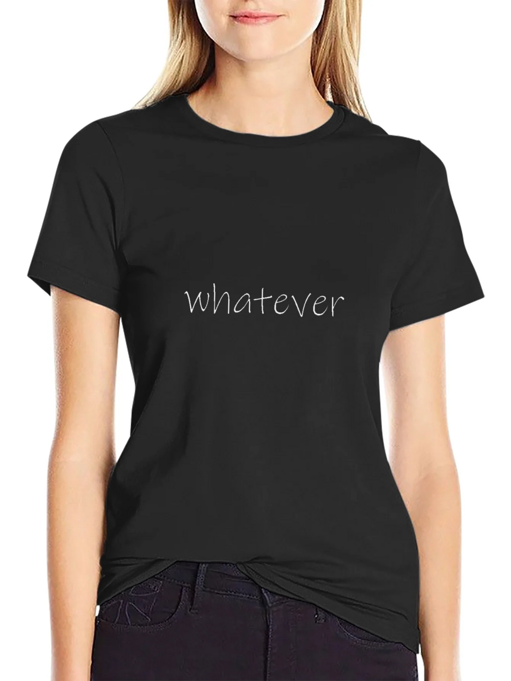 Whatever Graphic Black T-Shirt