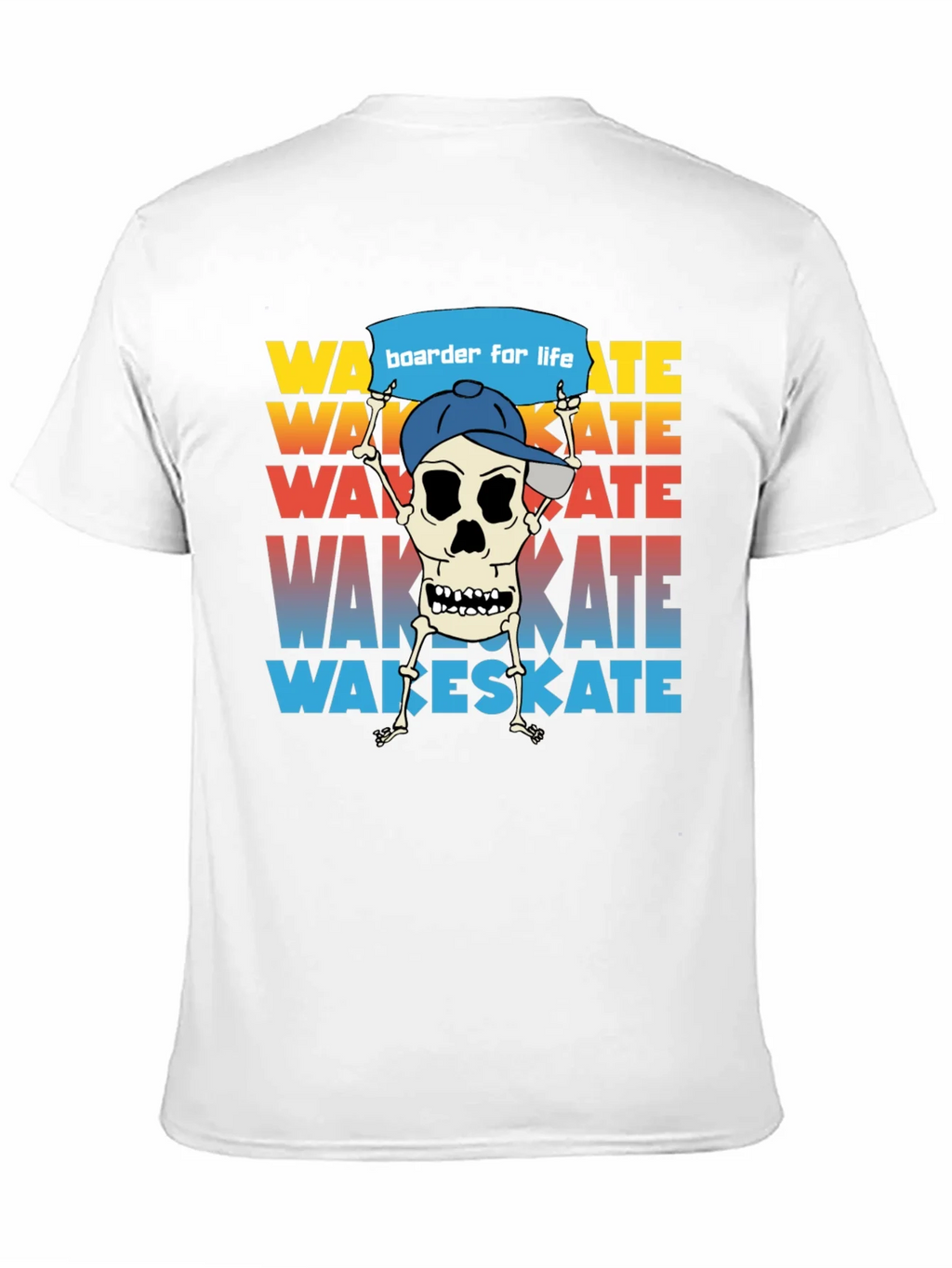 Wake Skate Skeleton Graphic T-Shirt