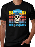 Wake Skate Skeleton Graphic T-Shirt