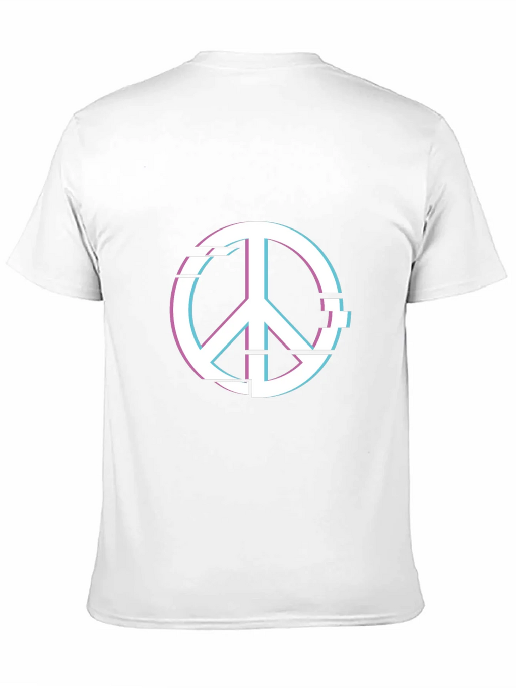 Peace Glitch Graphic Tee - Trendy Streetwear