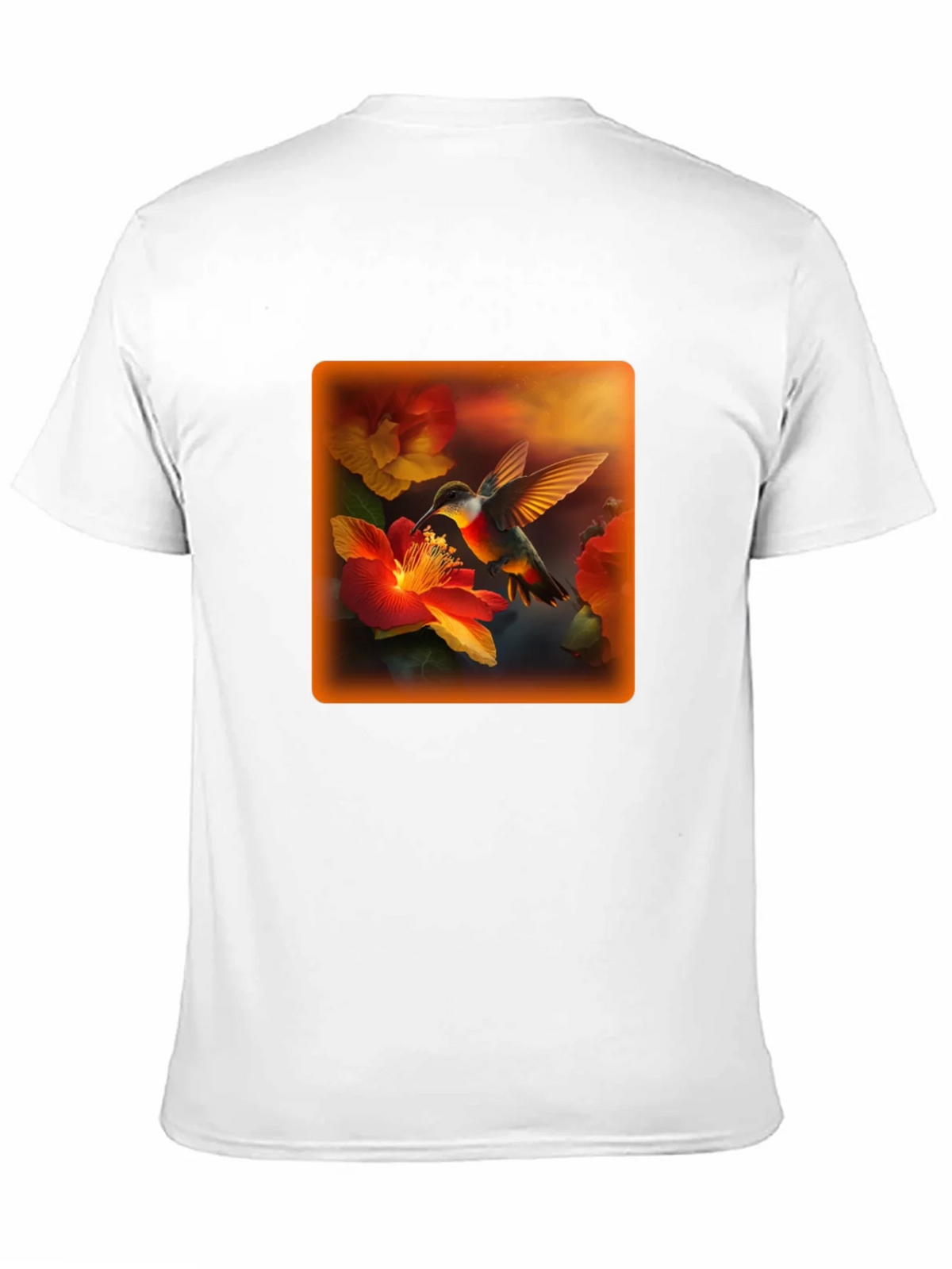 Hummingbird Floral Graphic Tee - Black