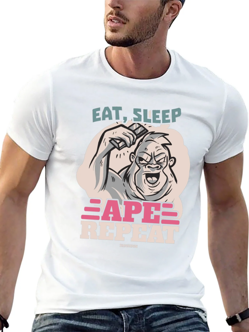 Eat Sleep Ape Repeat Graphic Tee