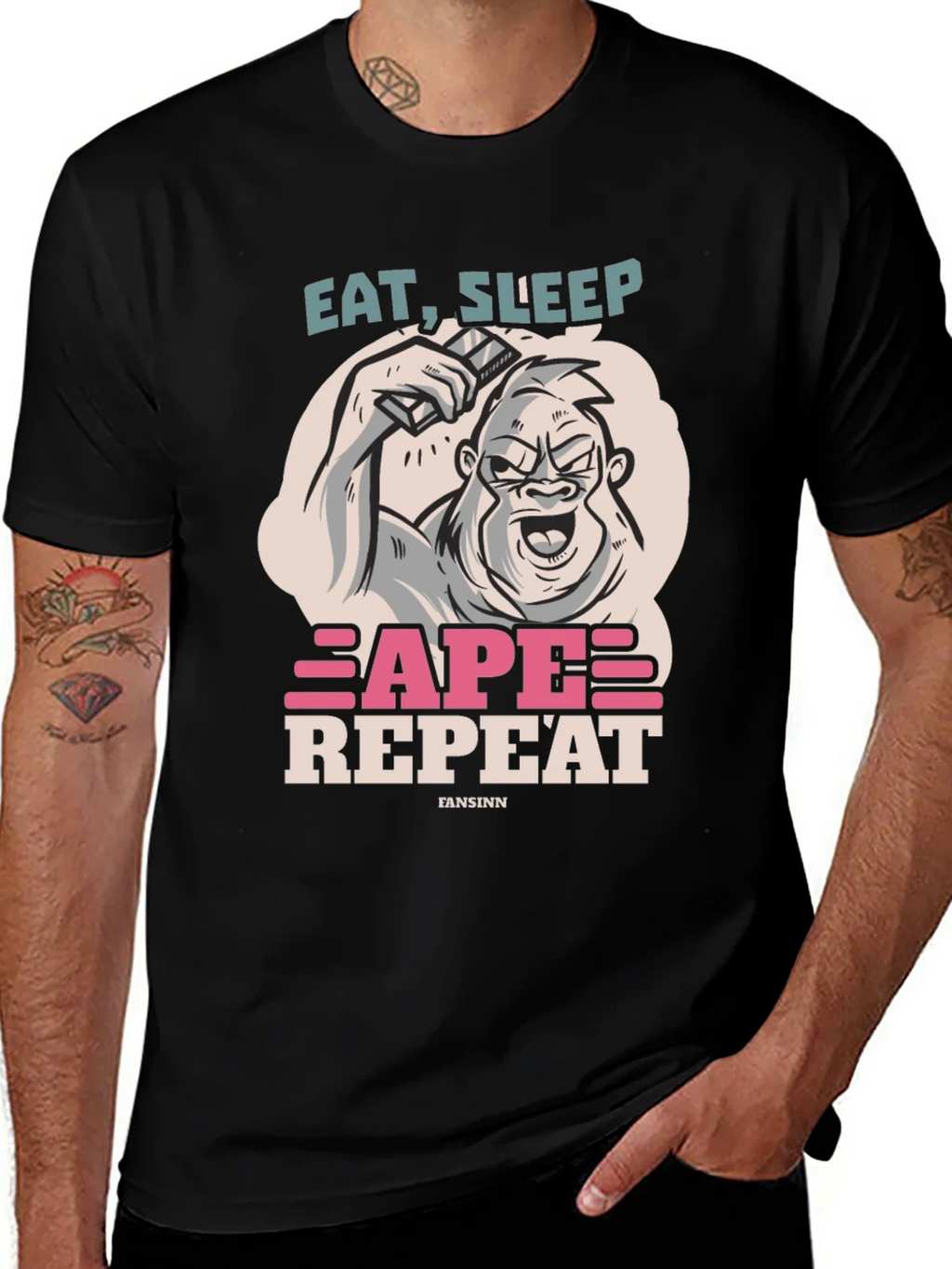 Eat Sleep Ape Repeat Graphic Tee