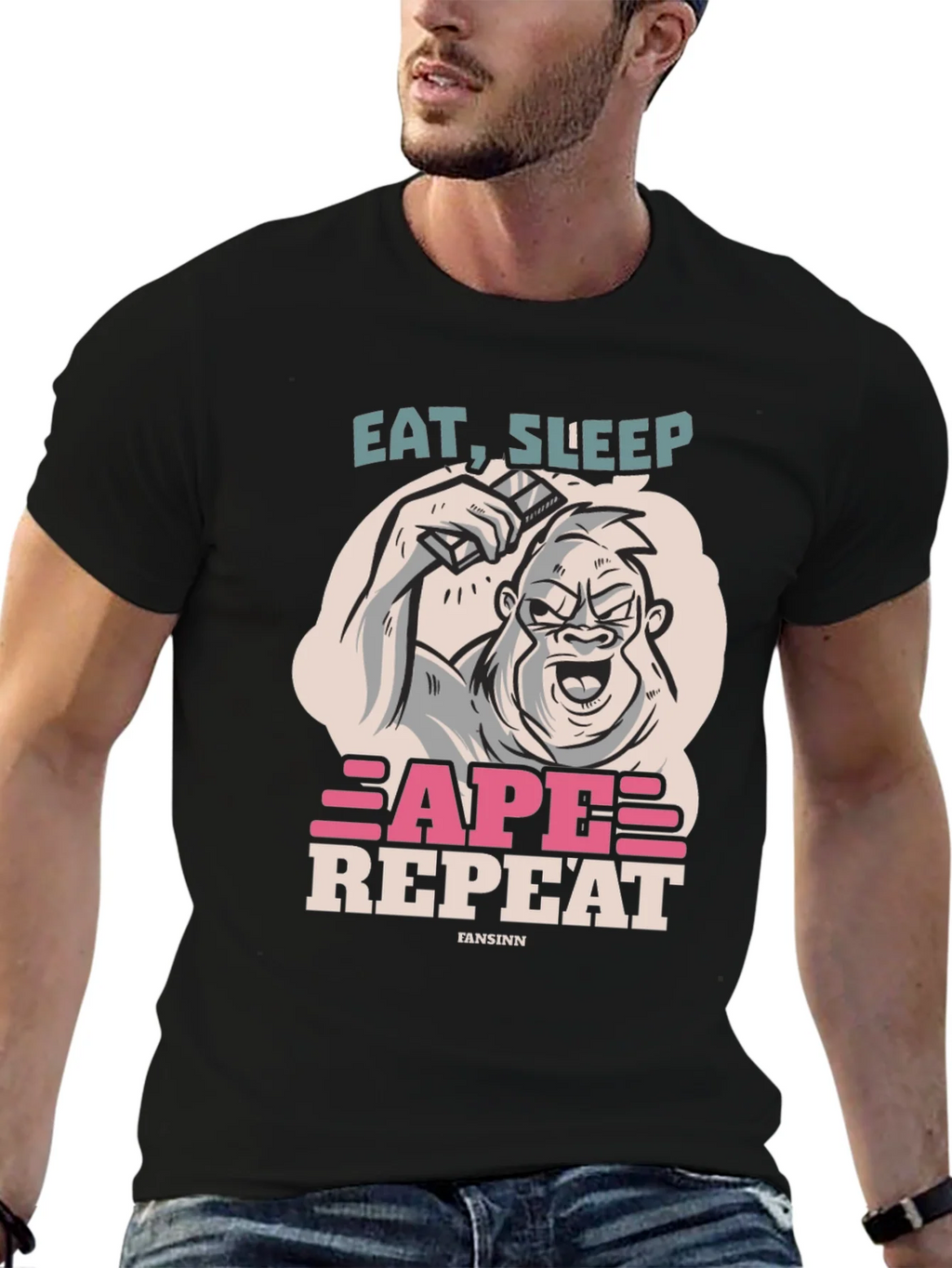 Eat Sleep Ape Repeat Graphic Tee